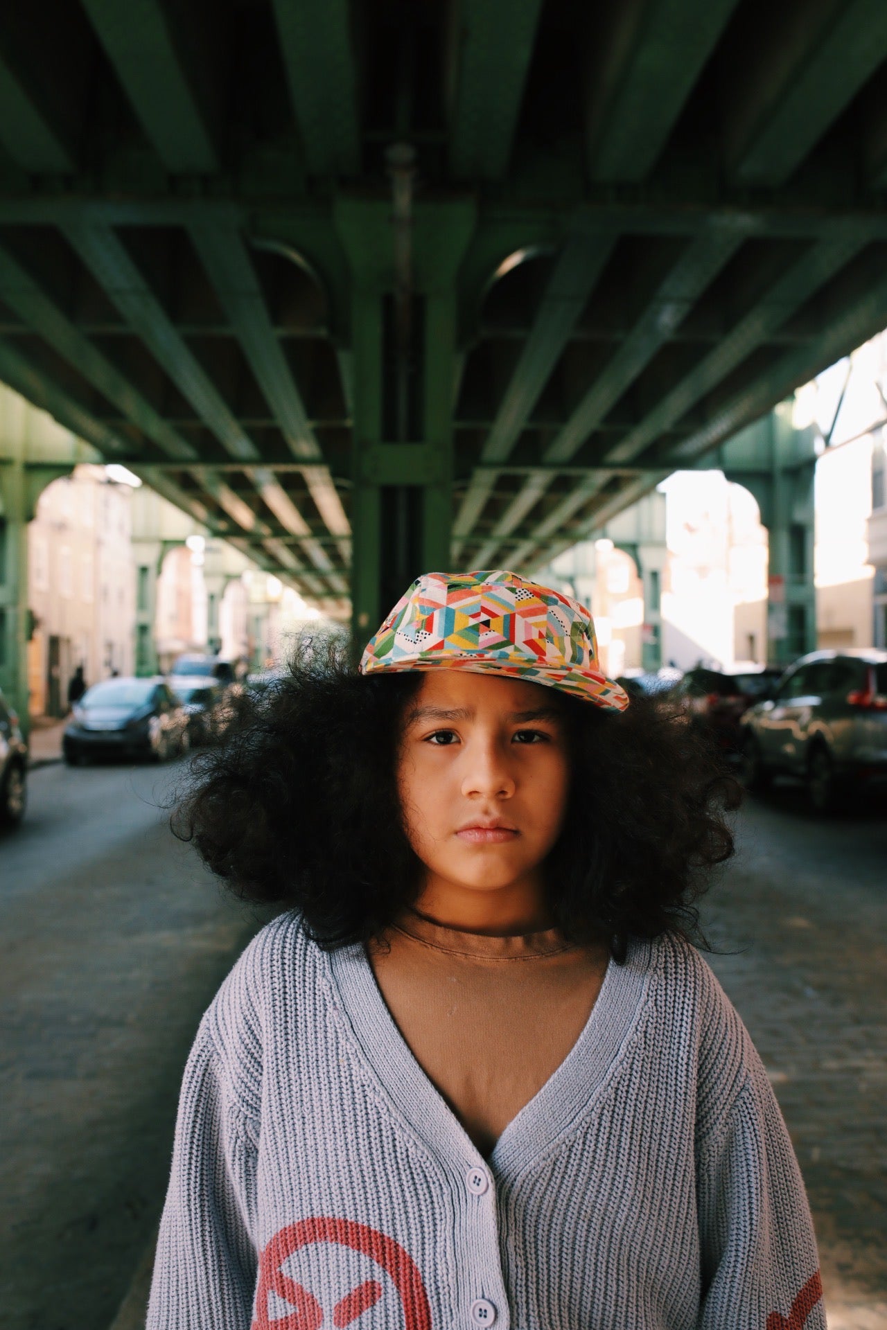 Kaleidoscope print 5-panel hat