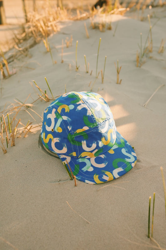 Seaside print 5-panel hat