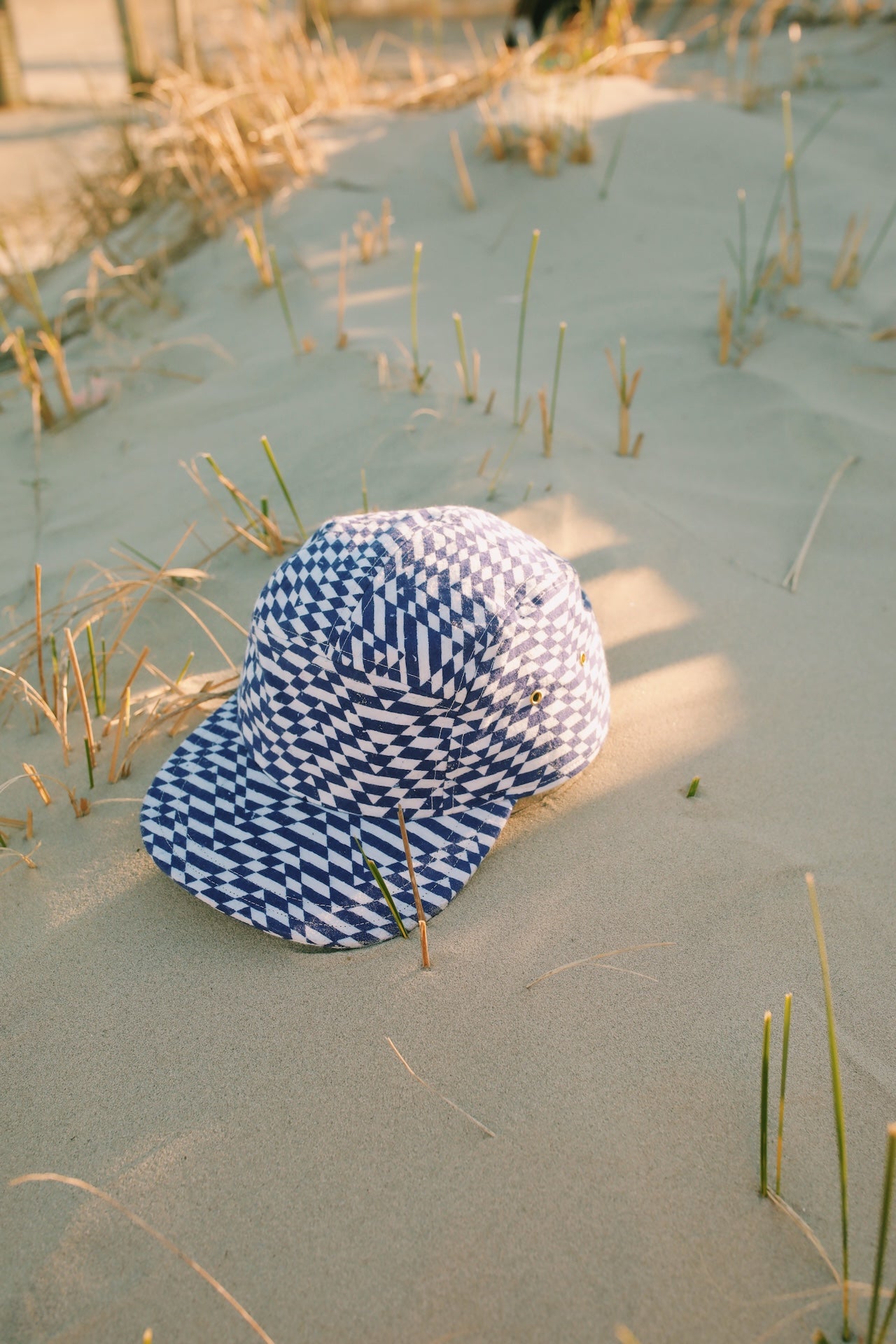 Vintage pyramid block print 5-panel hat