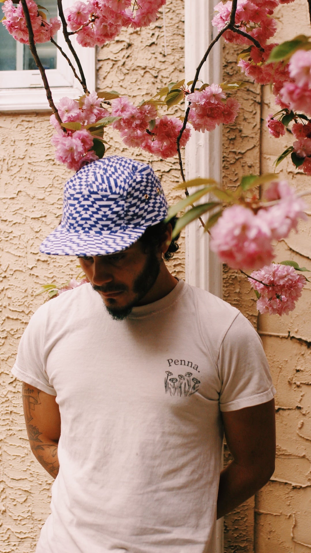 Vintage pyramid block print 5-panel hat