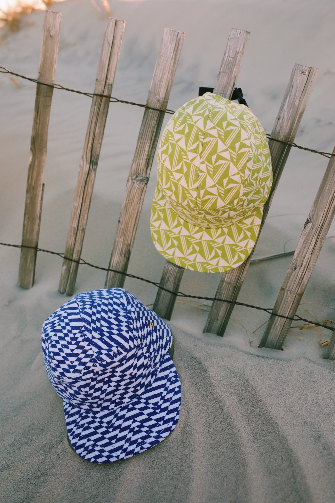 Vintage pyramid block print 5-panel hat