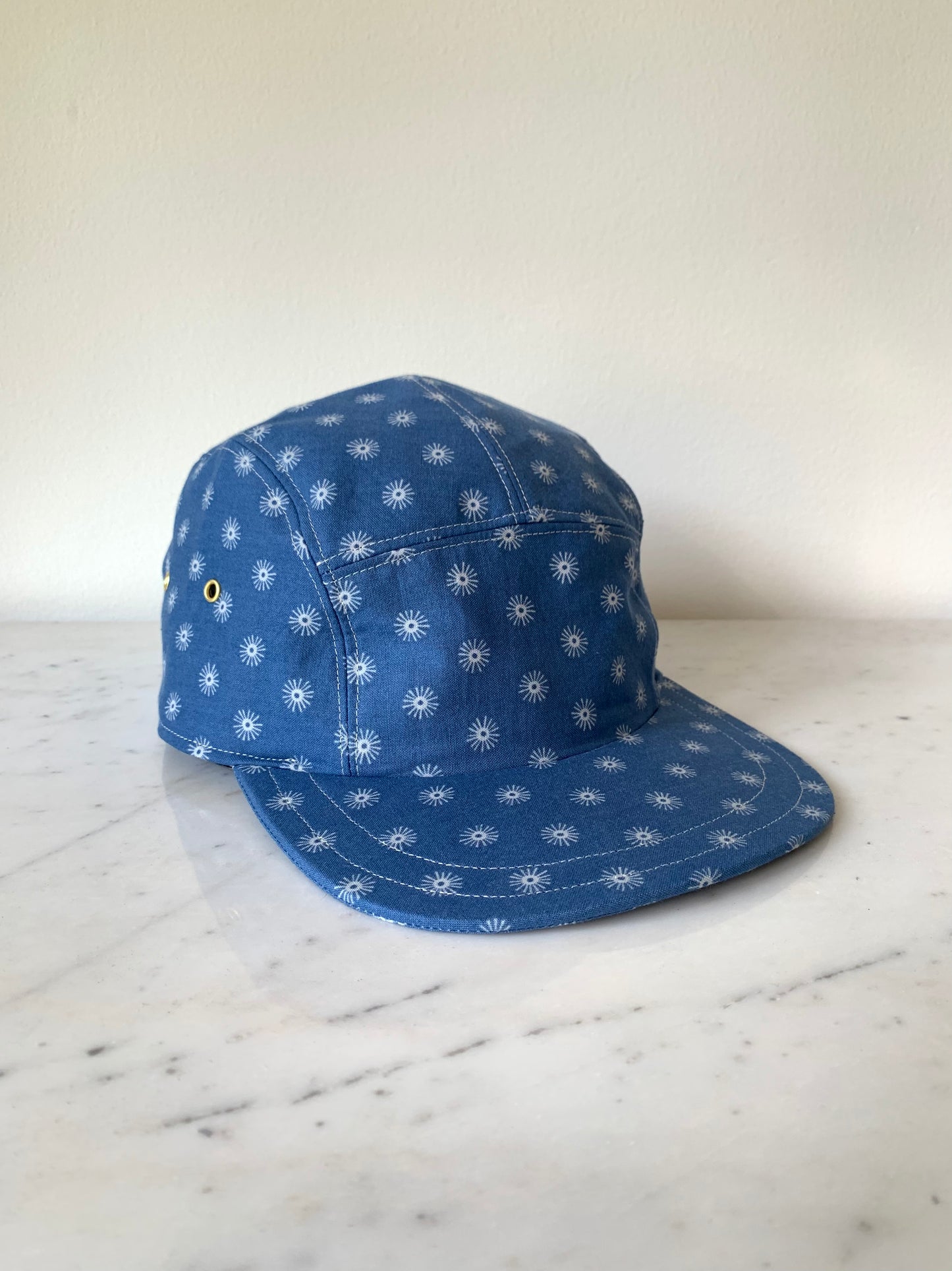 Blue sunburst 5-panel hat