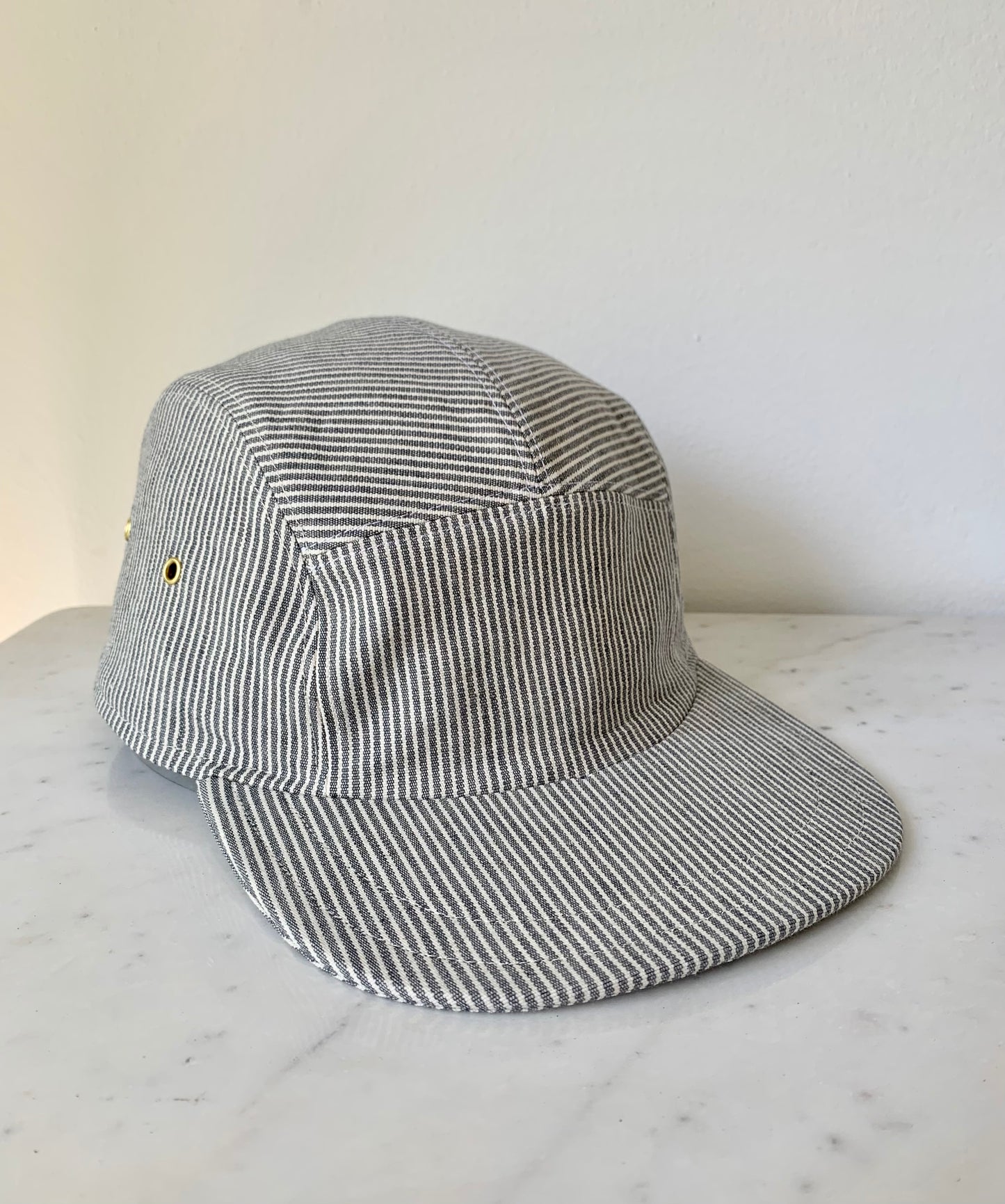 Railroad stripe 5-panel hat