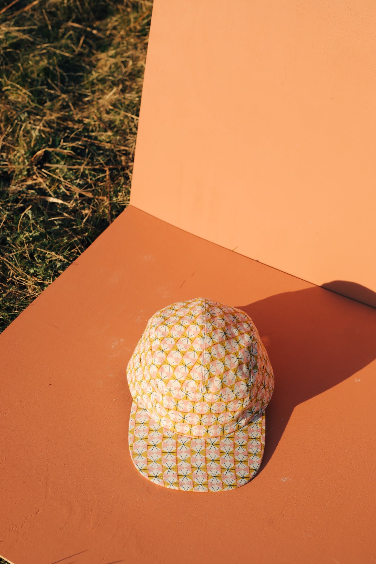 Geometric print 5-panel hat