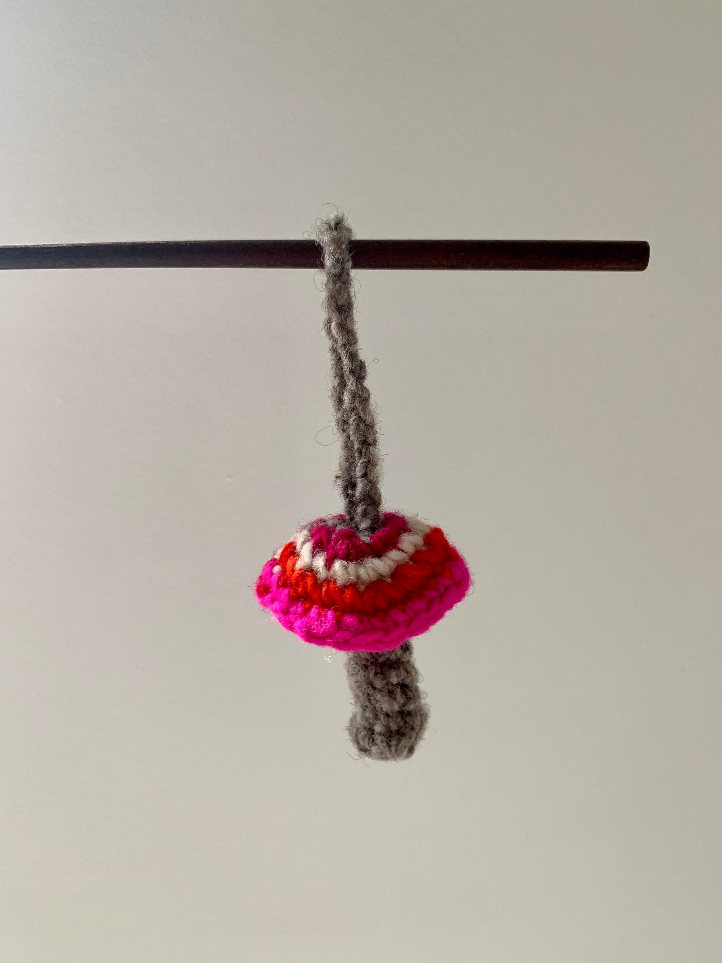 Handmade mushroom ornament