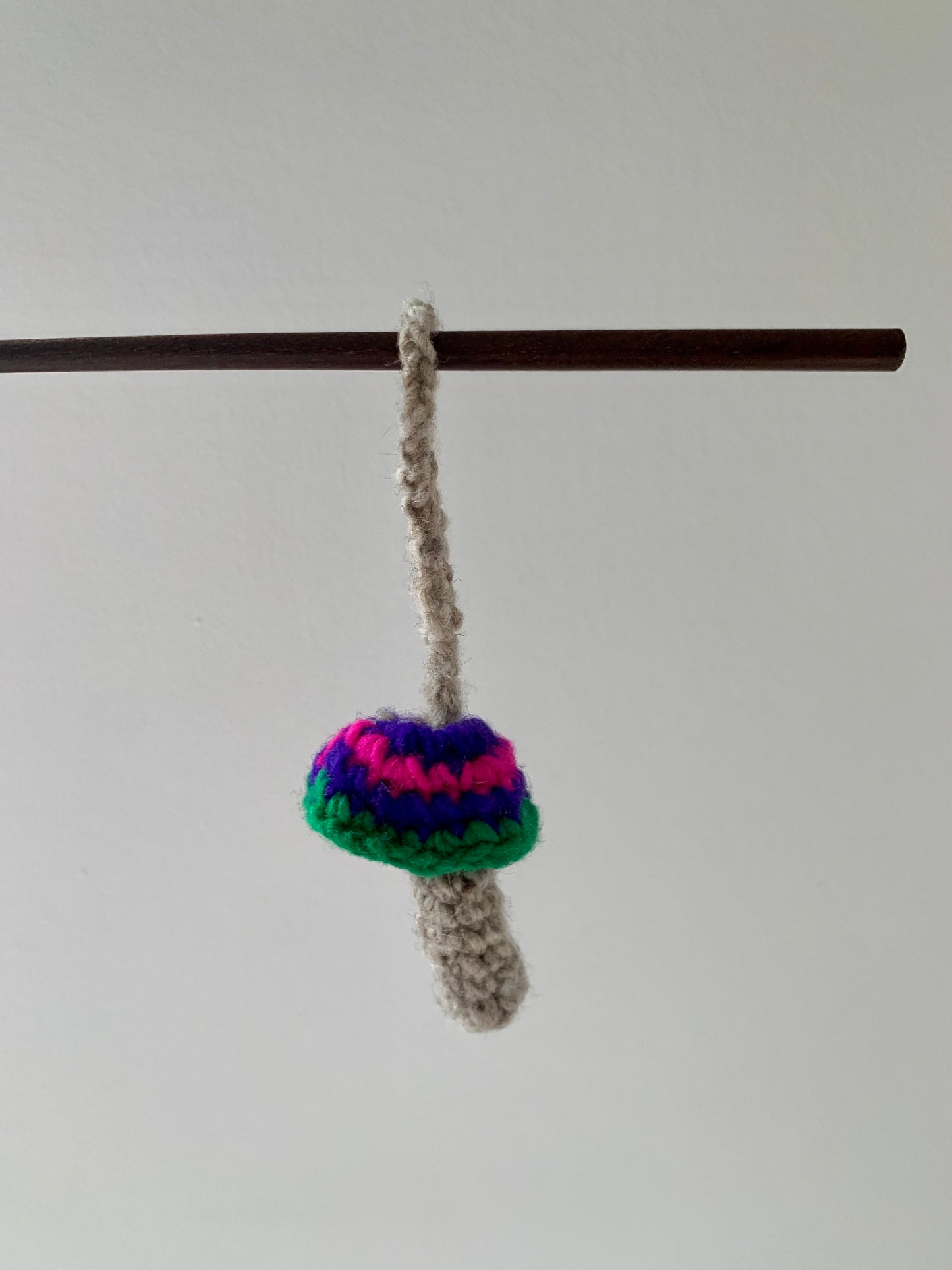Handmade mushroom ornament