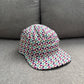 Jewel tone pinwheel print 5-panel hat