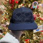 Sashiko stitched denim 5-panel hat