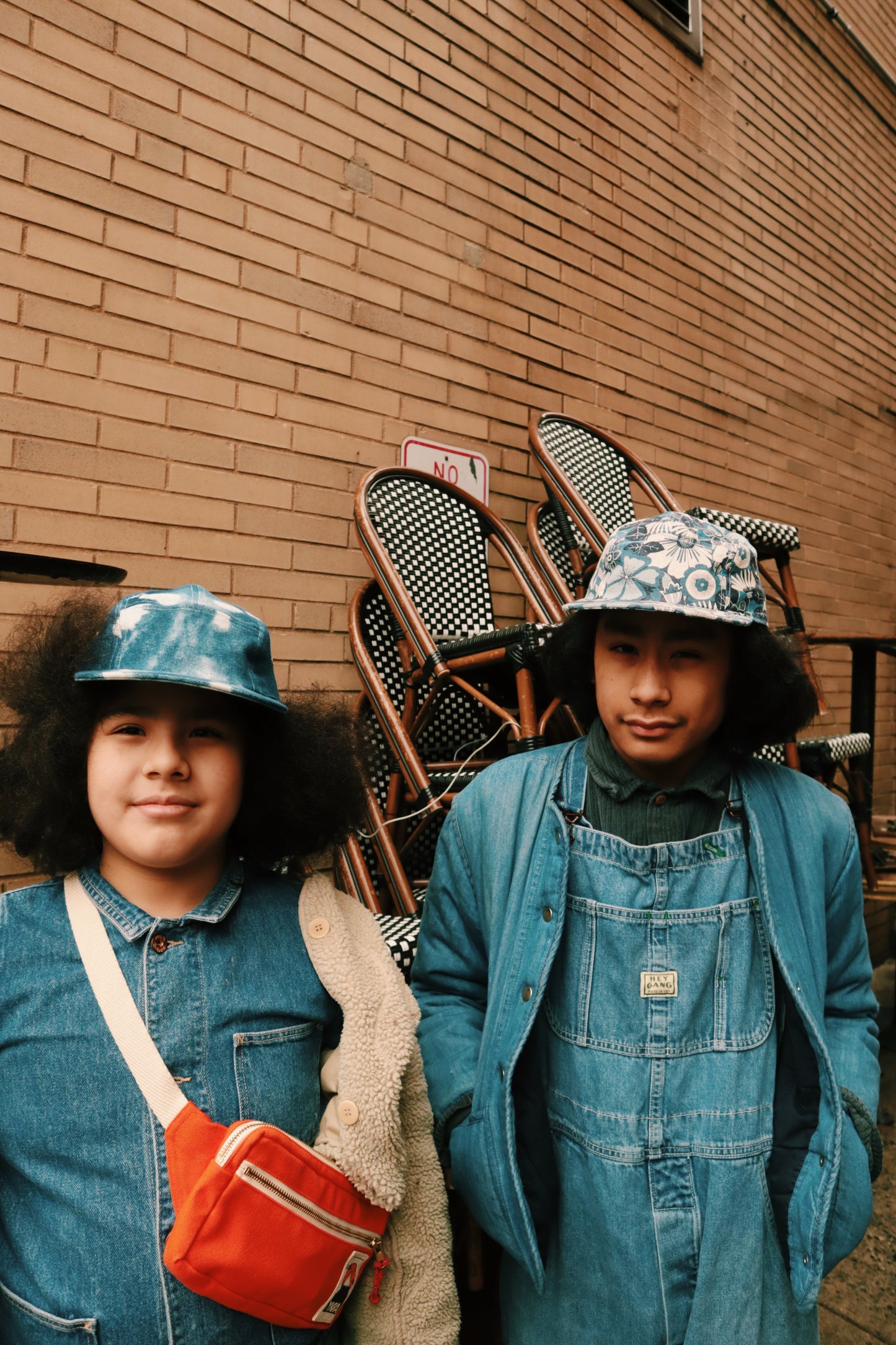 Indigo shibori 5-panel hat