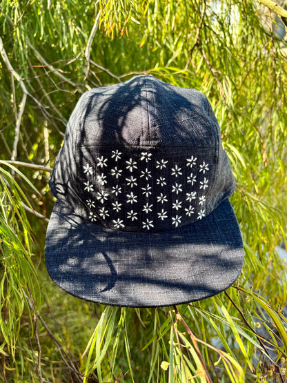 Goth sashiko 5-panel hat