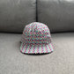Jewel tone pinwheel print 5-panel hat