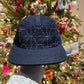 Sashiko stitched denim 5-panel hat