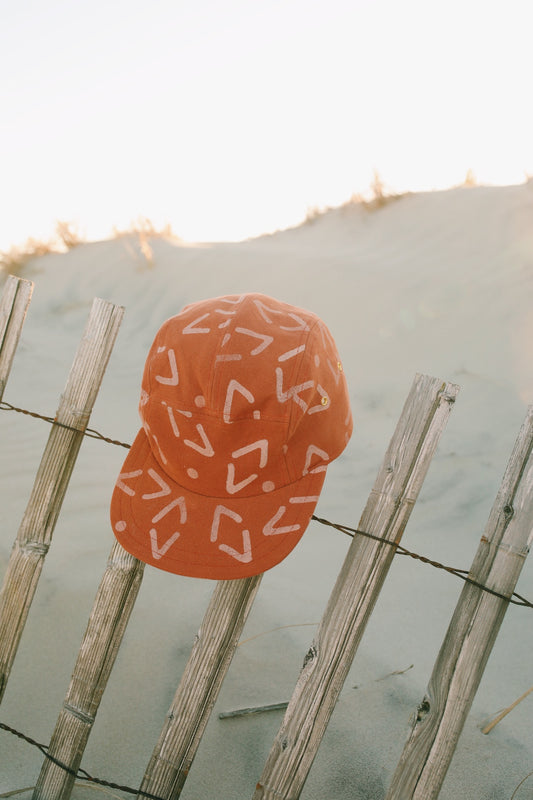 Peak block print 5-panel hat