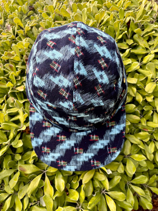 Vintage Japanese ikat 5-panel hat