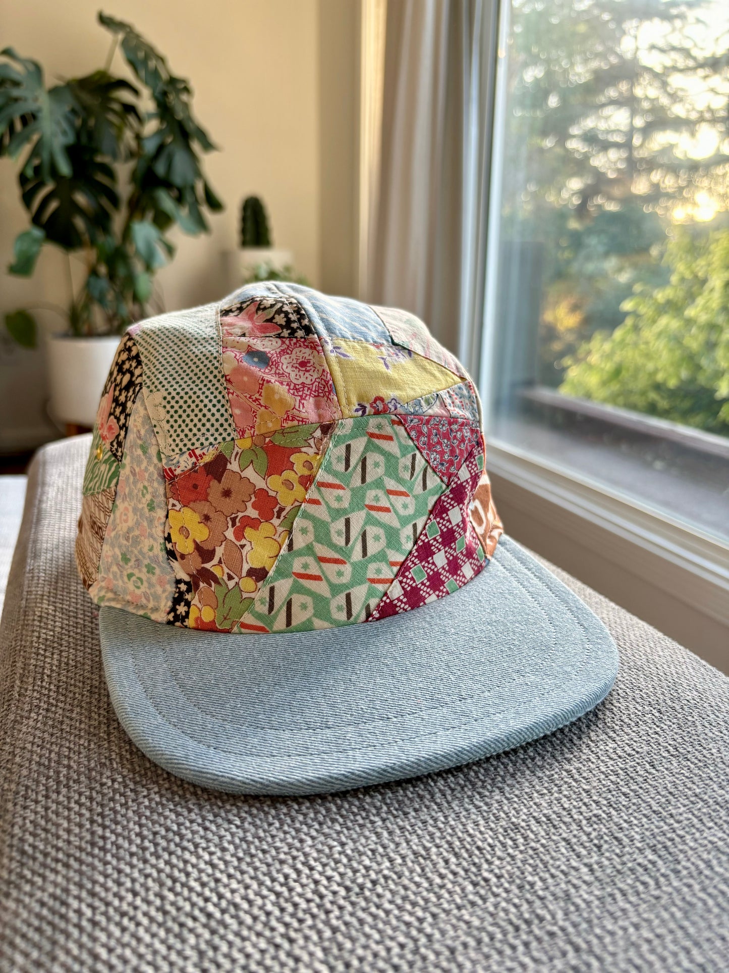 Patchwork 5-panel hat