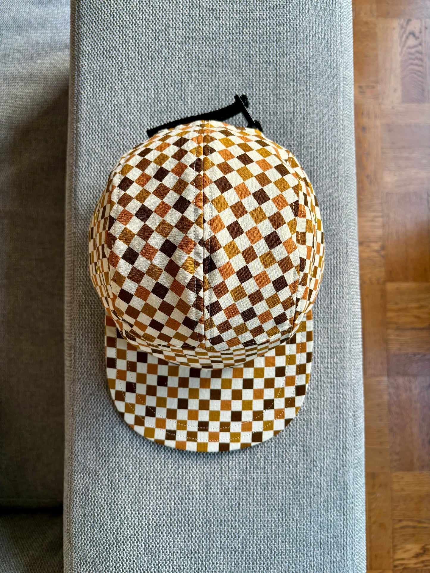 Checkmate print 5-panel hat