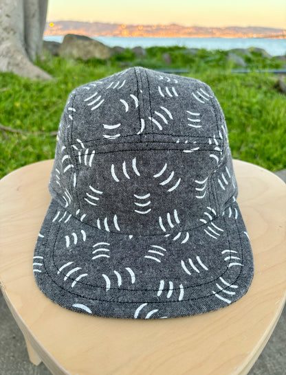Stroke print 5-panel hat