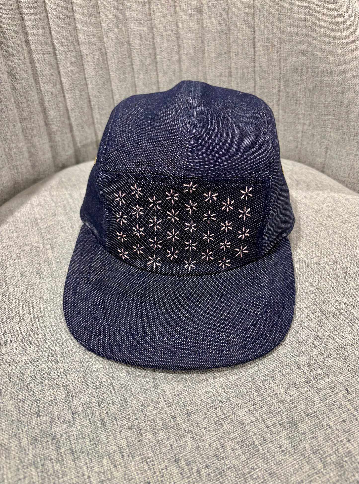 Sashiko denim 5-panel hat