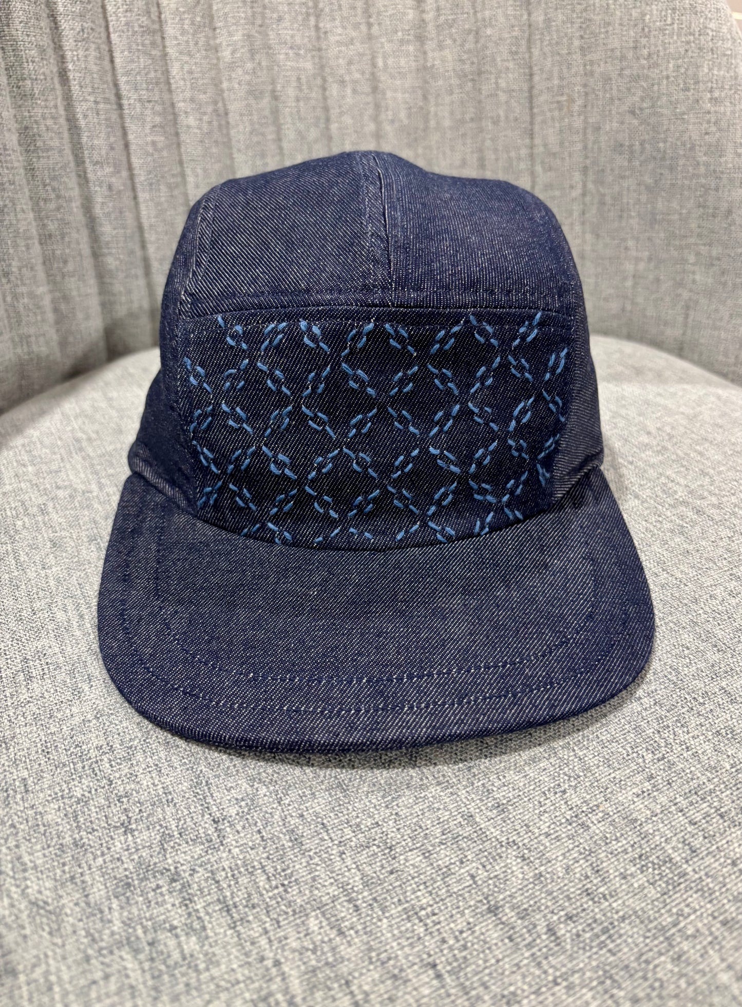 Sashiko denim 5-panel hat