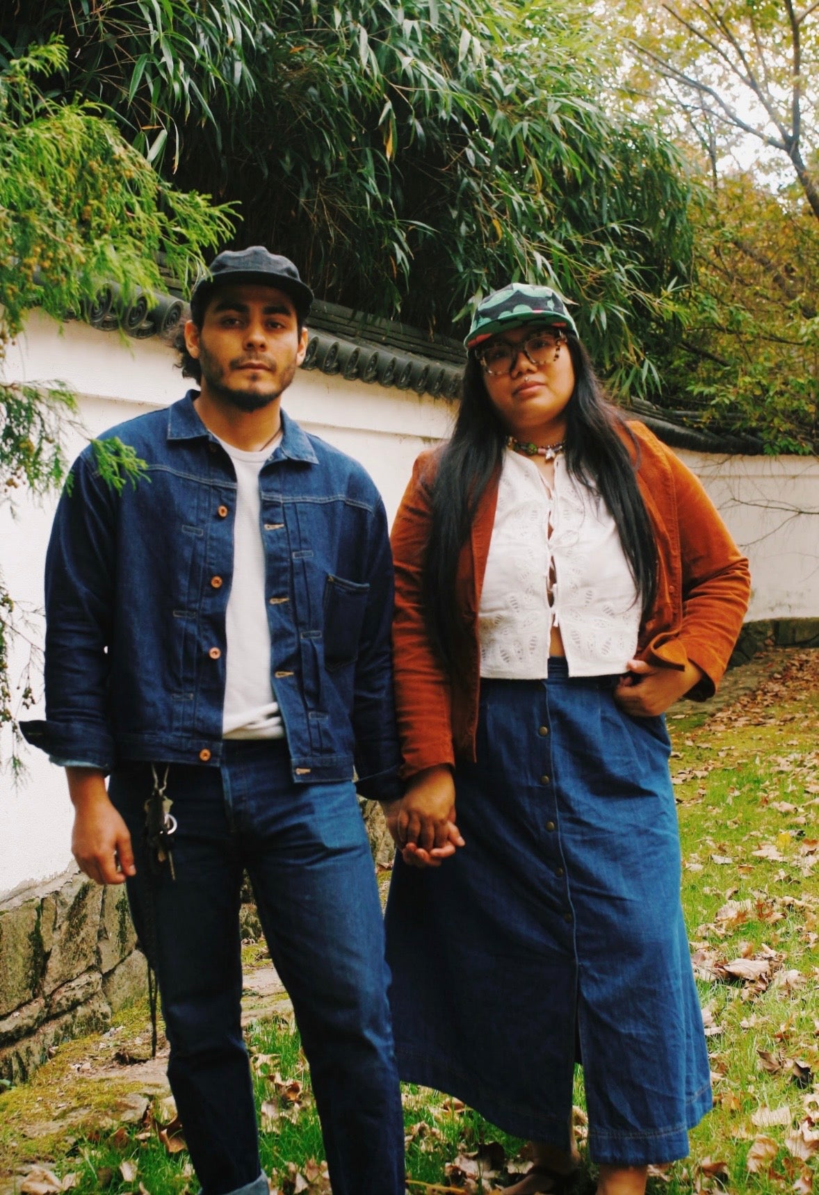 Sashiko denim 5-panel hat