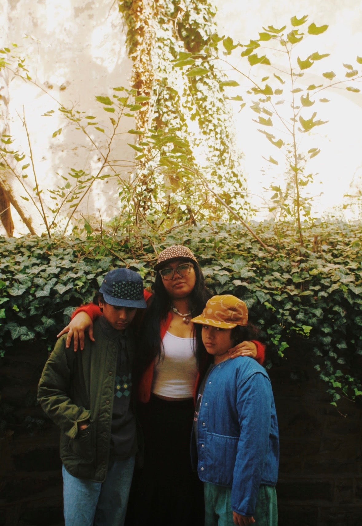 Doodle block print 5-panel hat