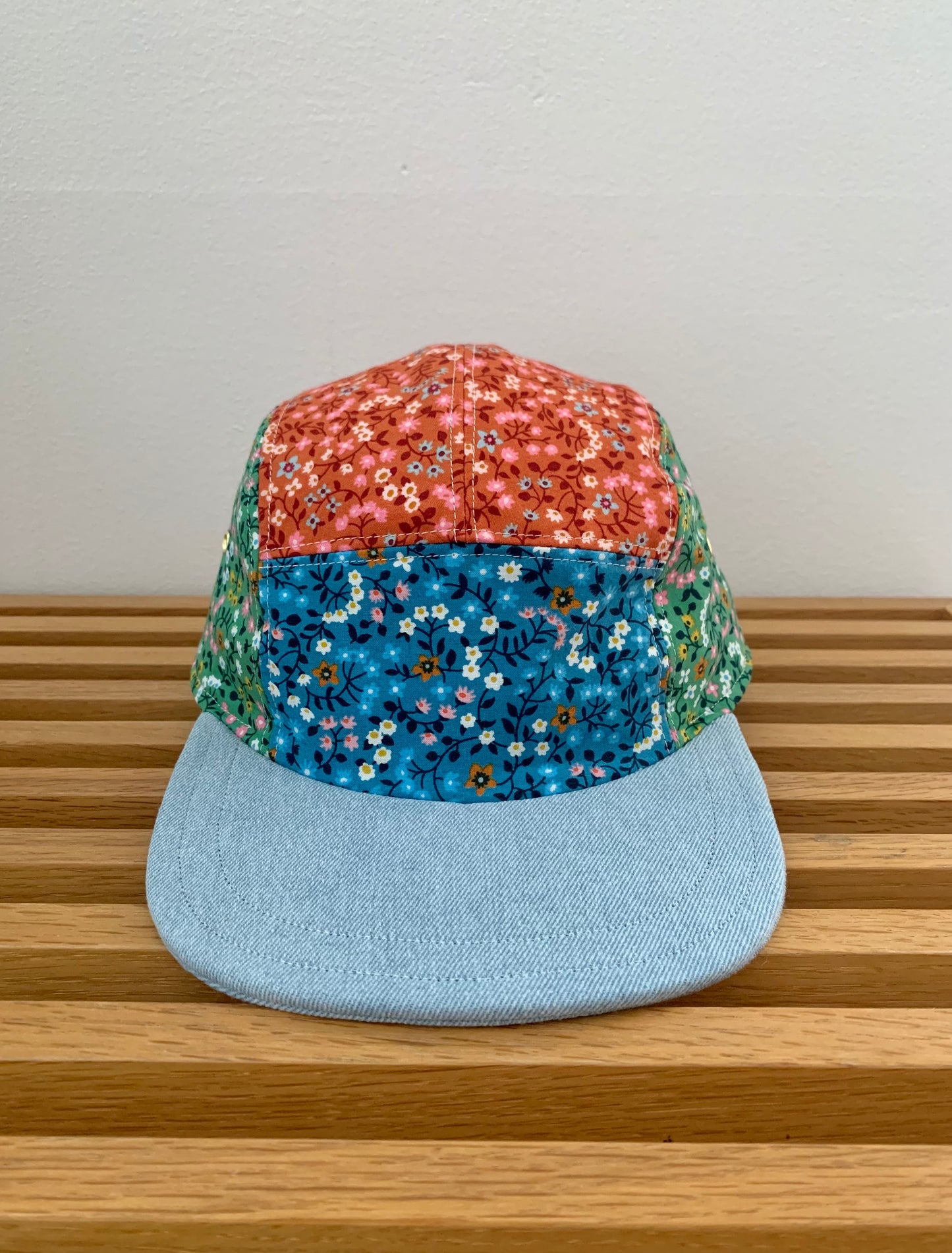 Floral remix 5-panel hat