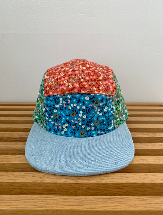 Floral remix 5-panel hat