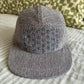 Red/blue stripe sashiko 5-panel hat