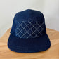 Sashiko stitched denim 5-panel hat