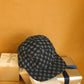 Vintage indigo ikat 5-panel hat