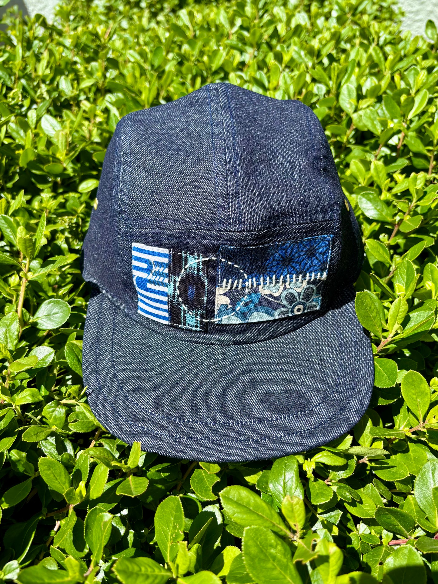 Boro with sashiko 5-panel hat