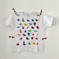 Hand embroidered animal kids t-shirt