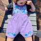 Hand embroidered kids shortalls