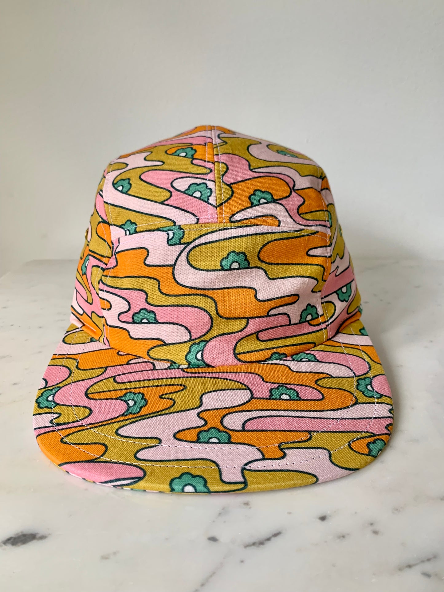 Groovy print 5-panel hat
