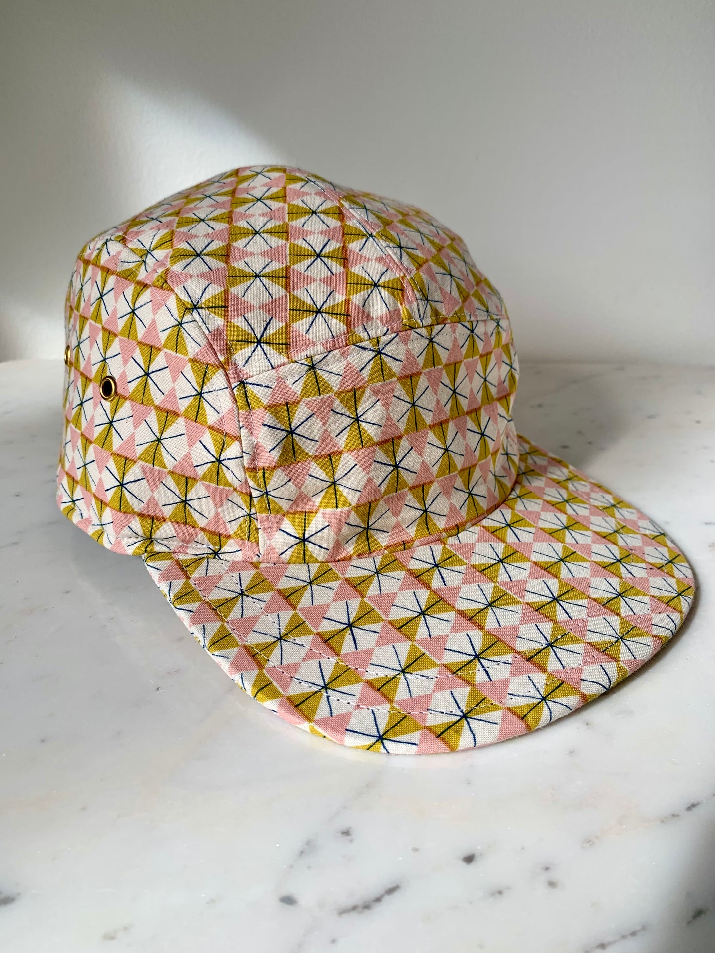 Geometric print 5-panel hat