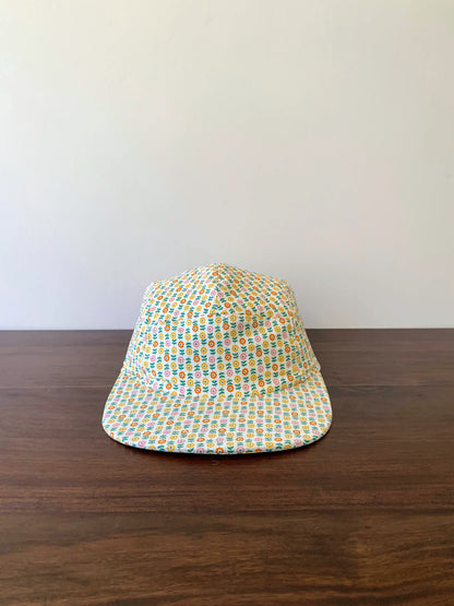 Yellow ditsy floral 5-panel hat