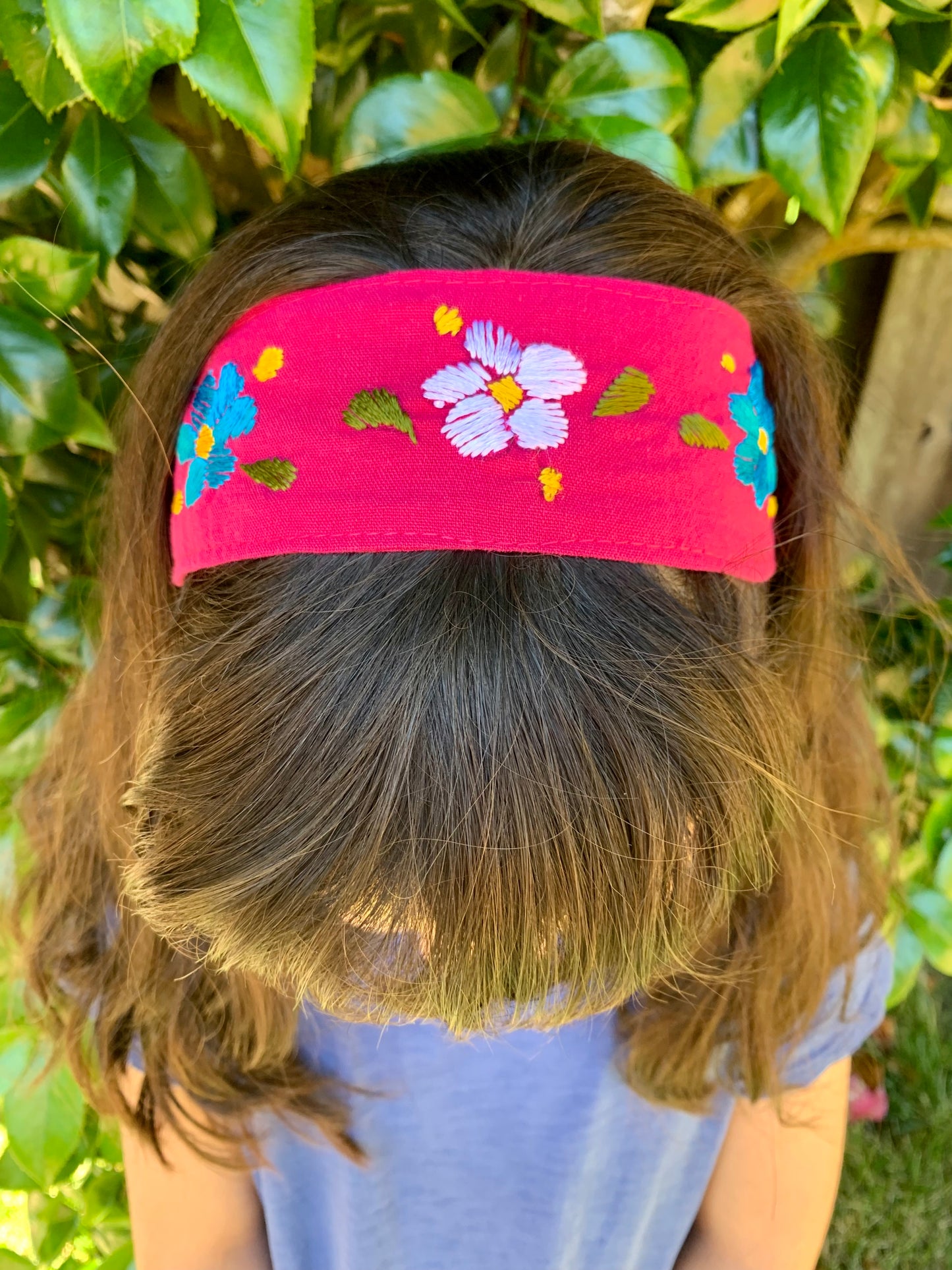 Hand embroidered headband