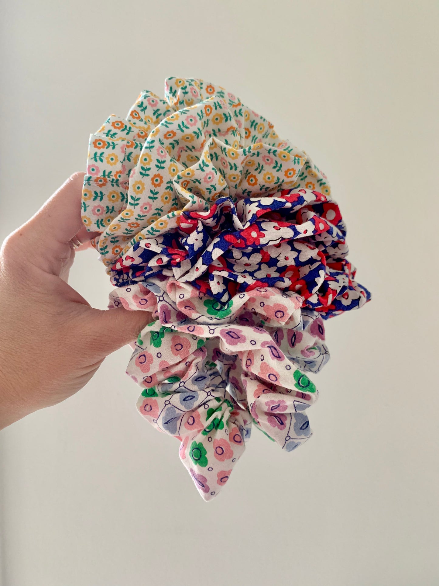 Fabric scrap scrunchies