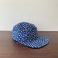 Blue ditsy floral 5-panel hat
