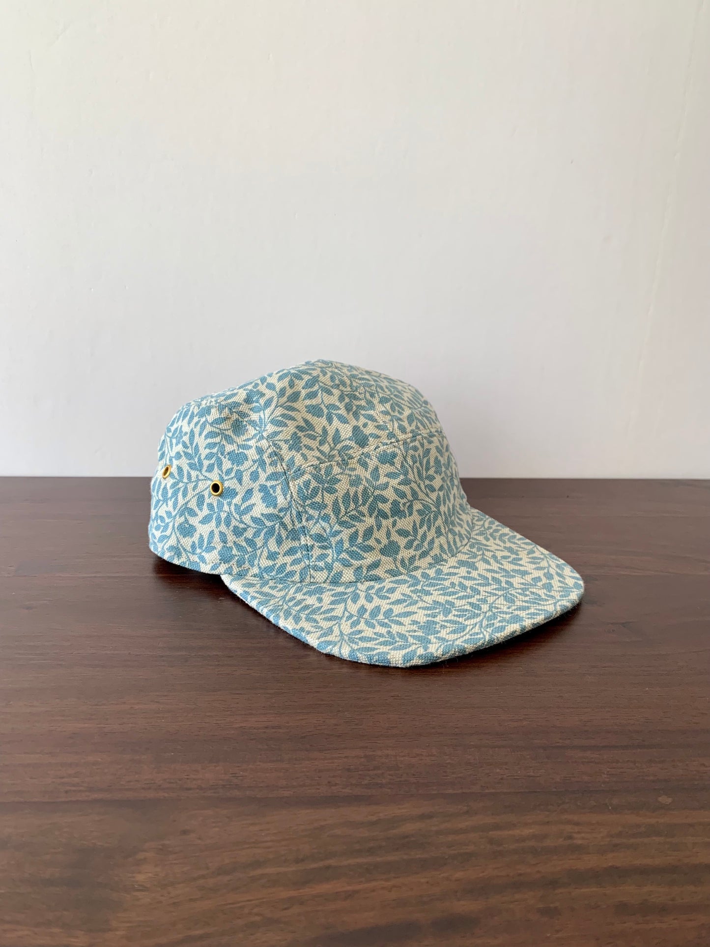 Blue floral 5-panel hat