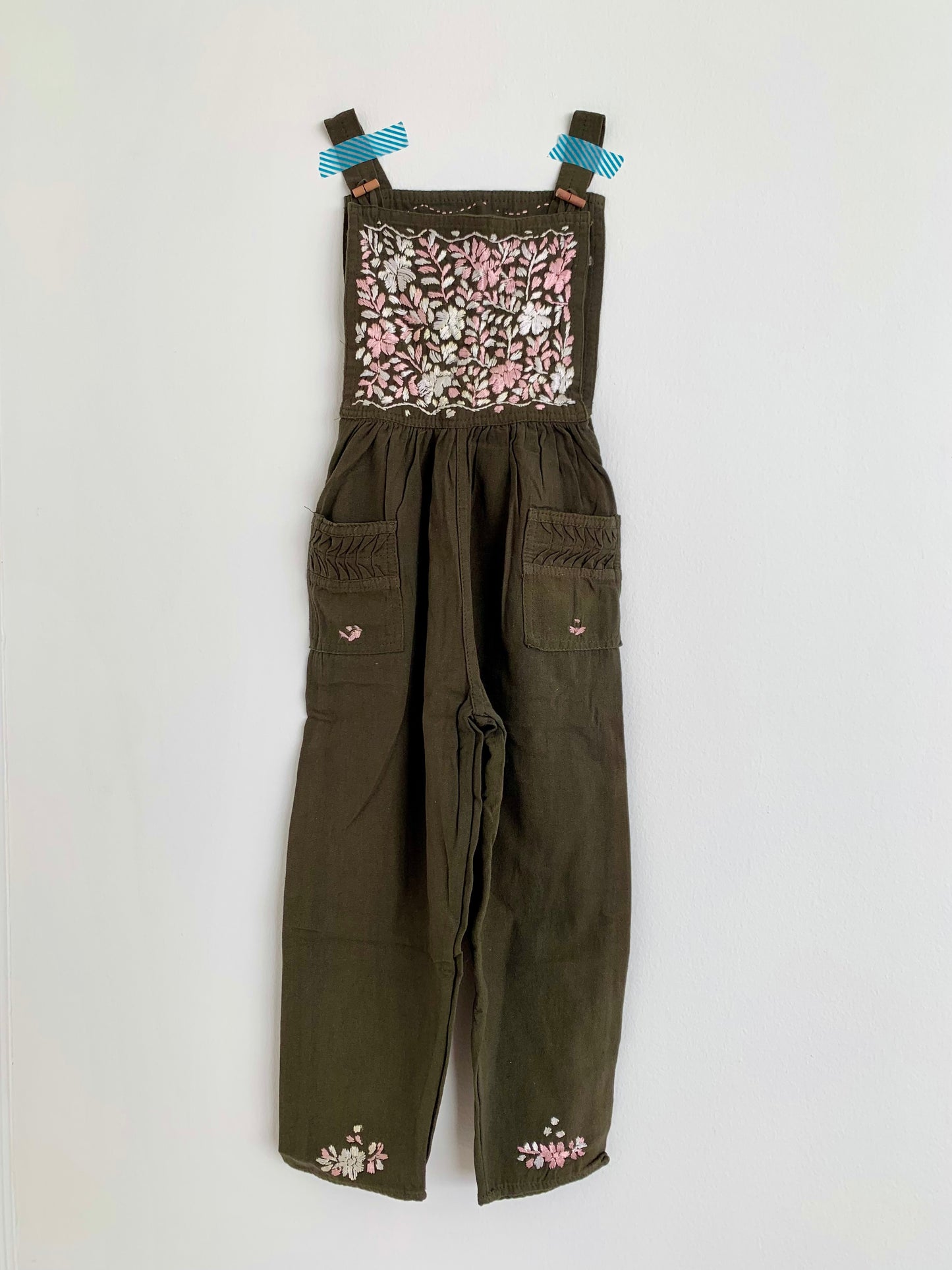 Hand embroidered overalls